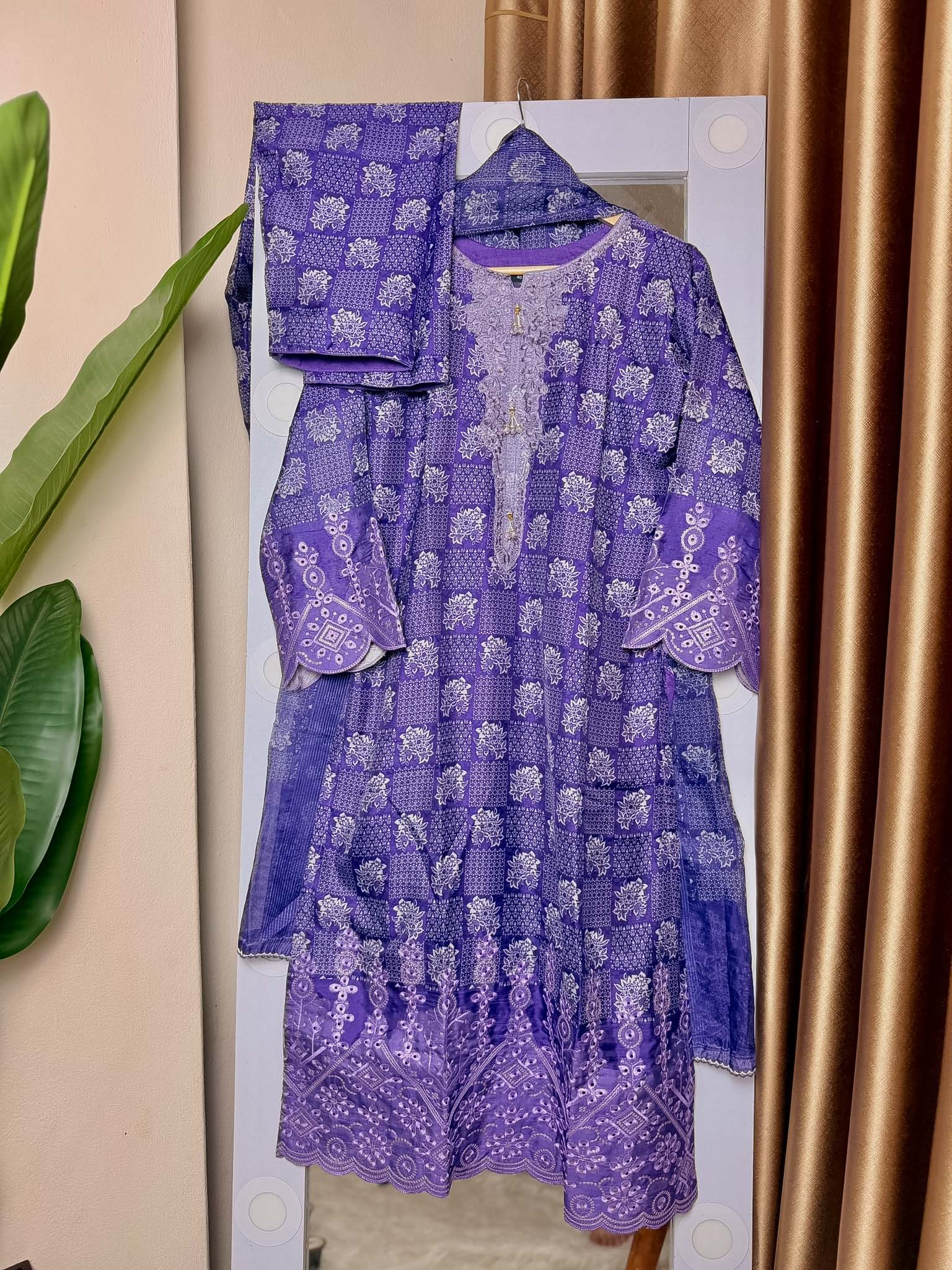 STITCHED THREEPIECE LAVENDER